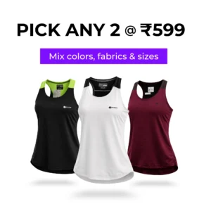women gym tank top combo offer pick any 2 ₹599 workout sleeveless tops women