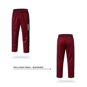 fyter kids micro mesh cricket pants breathable quick dry lightweight red cricket trousers for boys