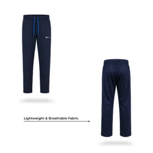 fyter kids lightweight dri-fit track pants navy blue breathable quick dry sports pants for boys