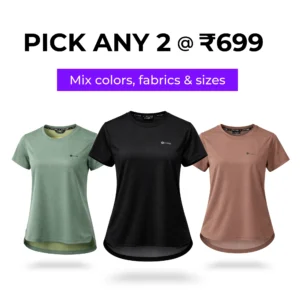 women drop tail t shirt combo offer pick any 2 ₹699 high low t shirts women