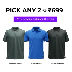 men performance polo t shirt combo offer pick any 2 ₹699 cotton polyester polos men