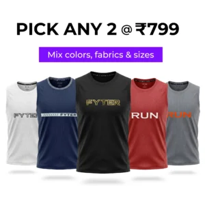 men sleeveless dri fit t shirt combo offer pick any 2 ₹799 gym workout sleeveless tops men