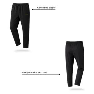 fyter men dri fit track pants combo lightweight 4 way stretch gym running pants pack