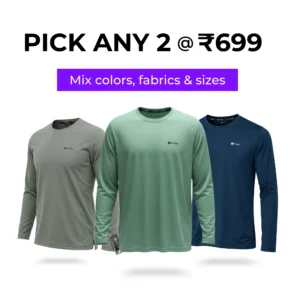 men full sleeve dri fit t shirt combo offer pick any 2 ₹699 quick dry long sleeve t shirts men