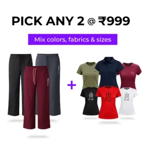 women wide leg pants and t shirt combo offer pick any 2 ₹999 casual outfit set women