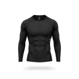 fyter compression tee black full sleeve dri-fit compression t shirt for gym and training