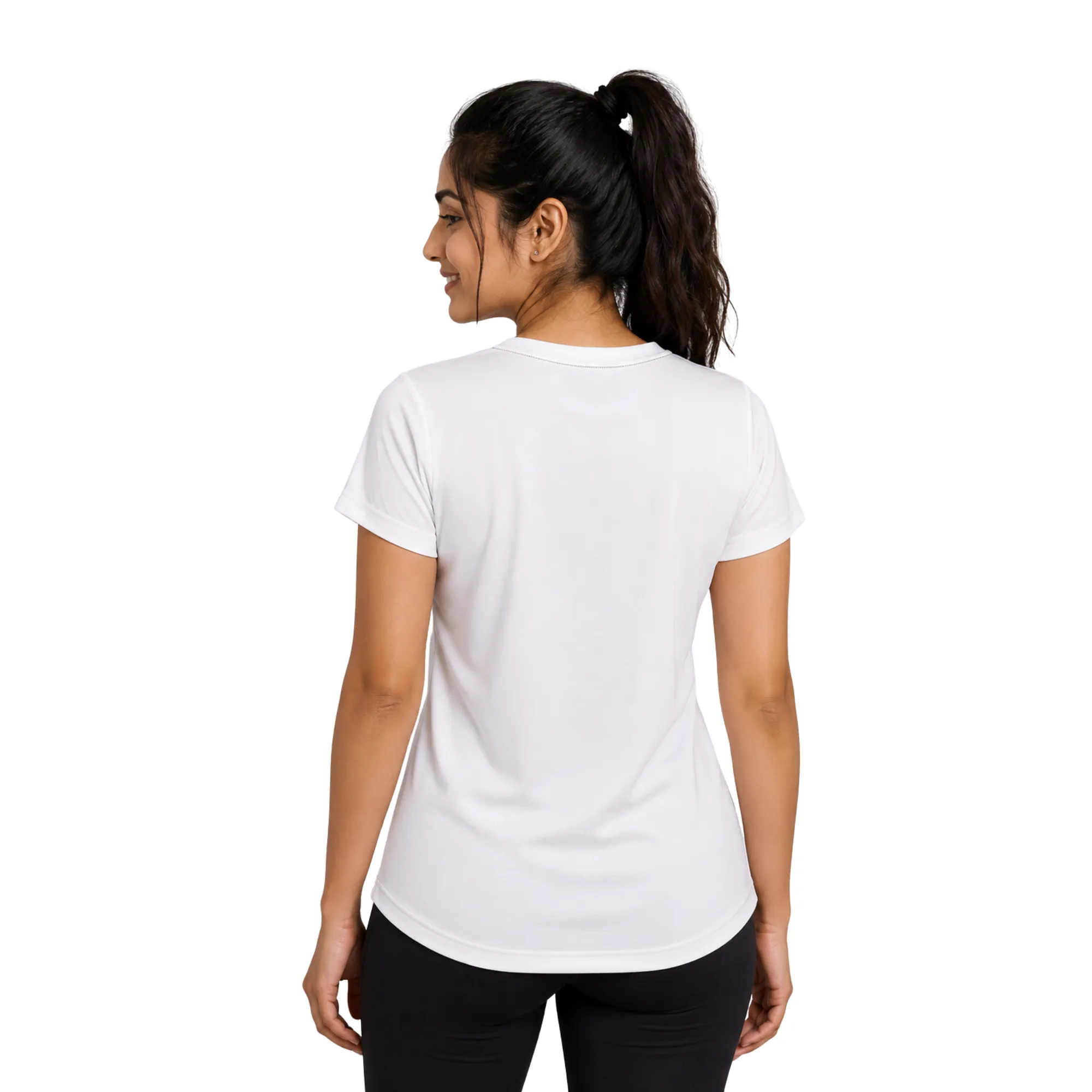 fyter womens white dri-fit t-shirt lightweight breathable activewear tee