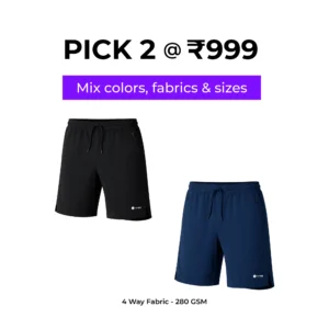 Men 4 Way Fitness Shorts Combo