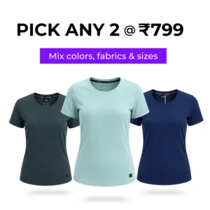 women dri fit t shirt combo with lightweight micro mesh breathable fabric