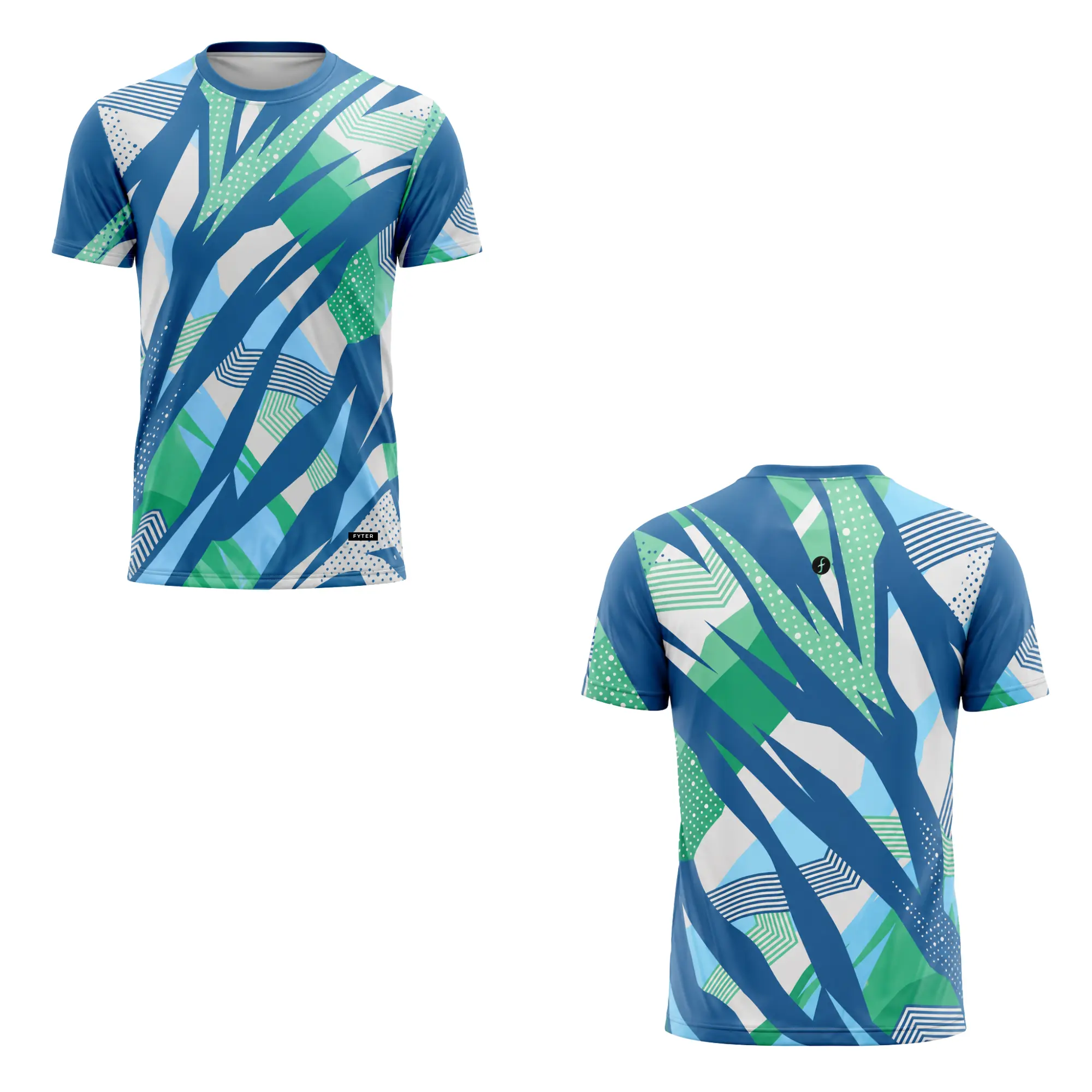 fyter mens sublimation sports tee lightweight dri fit printed sports t shirt for cricket gym and training
