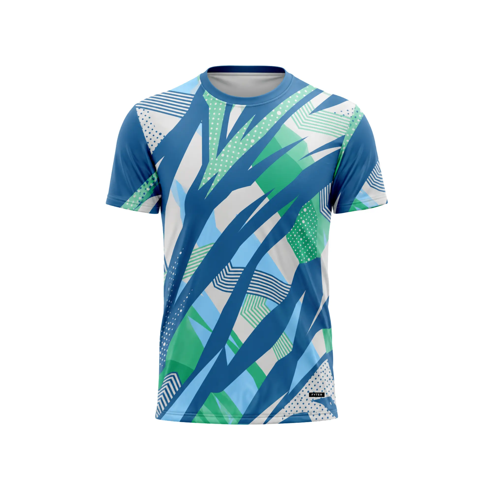 fyter mens sublimation sports tee lightweight dri fit printed sports t shirt for cricket gym and training