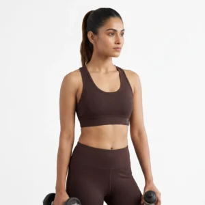 fyter womens sports bra 270 gsm medium high support dri fit workout bra for gym yoga and running