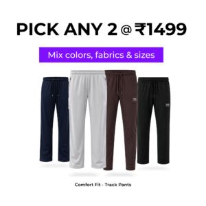 Men comfort fit track pant combo