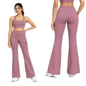 women’s flare pant 240 gsm ultra stretchable anti itch antimicrobial pants for women